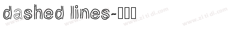 dashed lines字体转换